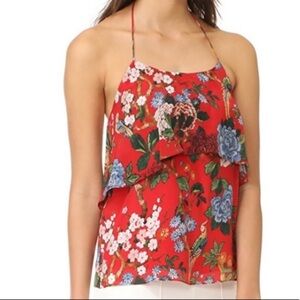 Alice + Olivia | Ruffle Floral Halter Top